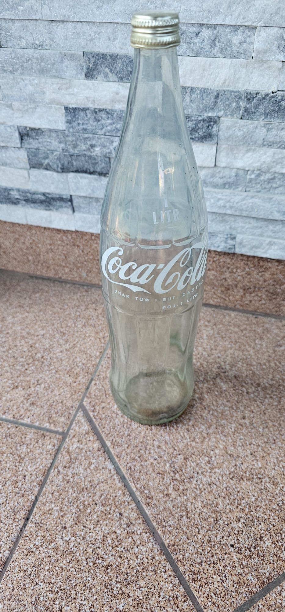Szklana butelka  coca cola 1 l prl