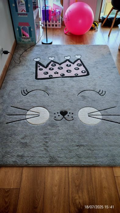 Dywan PETIT CAT KOTEK KORONA szary 160x220 cm, Dywany Łuszczów
