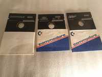 3 dyskietki 5,25 Commodore 64 z grami firmy  ENCORE z 1985 i 1988r.