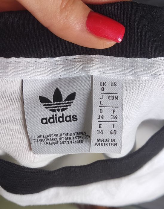 Biała koszulka t-shirt adidas xs