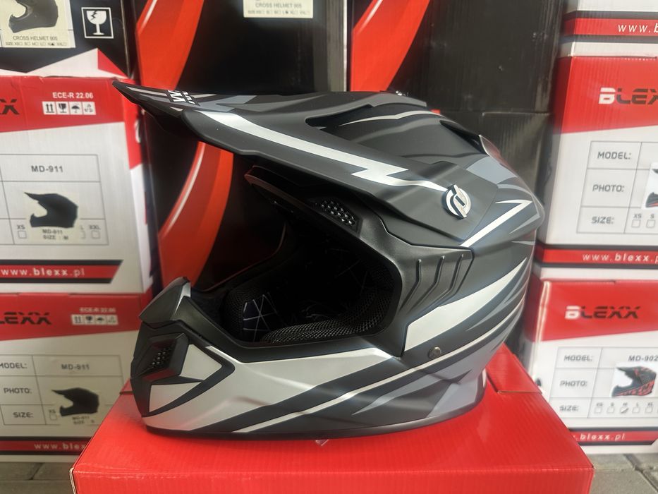 Nowy kask Blexx 911 XL 52 cm z homologacją