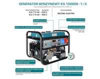 Generator benzynowy "Könner & Söhnen" KS 10000E 1/3 VTS AVR 8000W