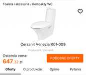 Komplet sedes + bidet stojący