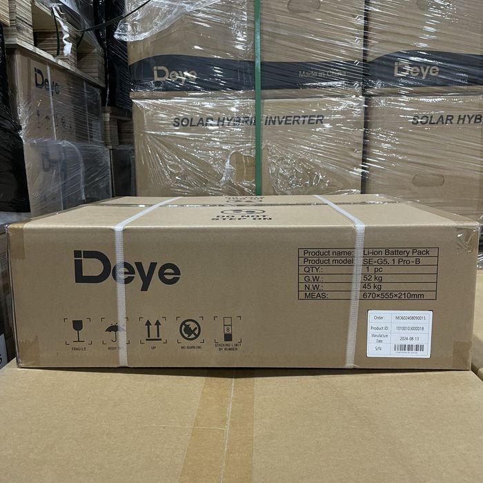 Deye SUN-50K-SG01HP3-EU-BM4 Гібридний інвертор 50кВт 3 фази 4MPPT HV