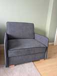 Sofa amerykanka Judy szara jednoosobowa