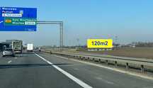 Wrocław tablica reklamowa 20x6m bilbord baner AOW AutostradaA4 DrogaS8