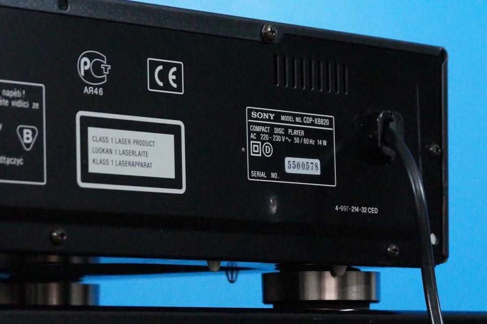 Odtwarzacz płyt cd SONY CDP-XB820 QS z pilotem JAK NOWY gwarancja