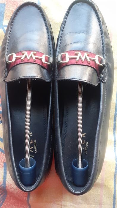 Мужские новые кожаные лоферы-мокасины Walk London EU 10-43pCт 29см.