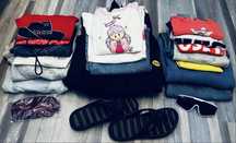 Zestaw ubran S/M + buty + dodatki
