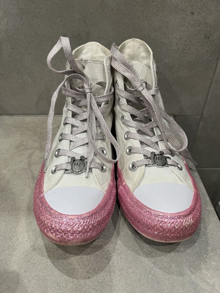 Buty trampki Converse brokatowe Miley Cyrus rozmiar 37