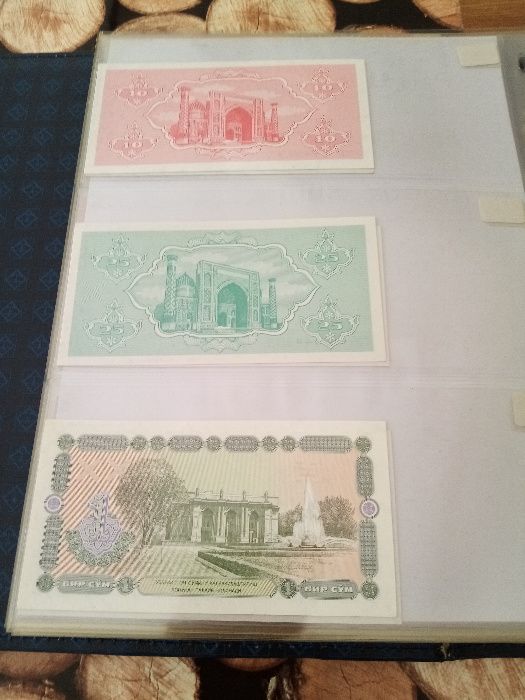 UZBEQUISTÃO, 8 NOTAS NOVAS - NÃO Circuladas, conforme as fotos