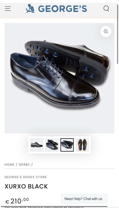 Туфлі шкіряні «George’s hand made shoes» (43-44р) ідеальний стан