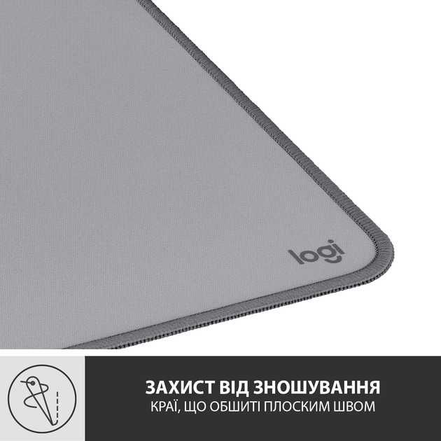 Килимок бу, Ігрова поверхня Logitech Desk Mat Studio Series Mid Grey