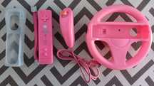 Comando Motion Plus + Nunchuck  + Volante  ROSA