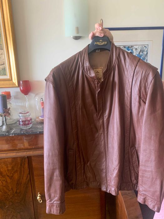 BLUSÃO de pele, castanho, XL