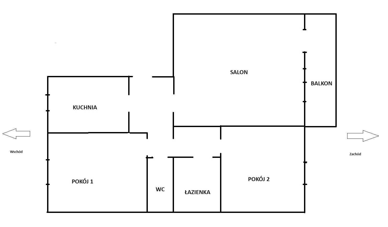 Mieszkanie Tarnobrzeg, Dzików 60 m2, 3 pokoje, 3 piętro