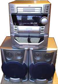 Wieża audio JVC MX-J75R 140W, 2 głośniki SP-MXJ77 120W wady odb. osob.