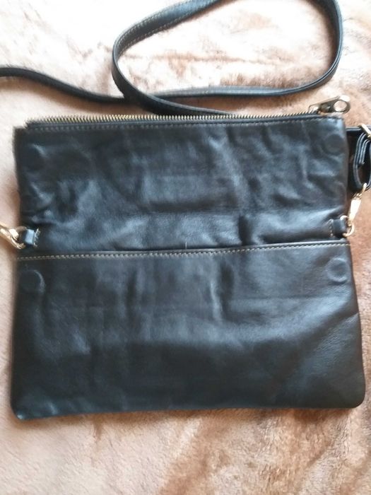Чорний клач з натуральної шкіри, Mulberry