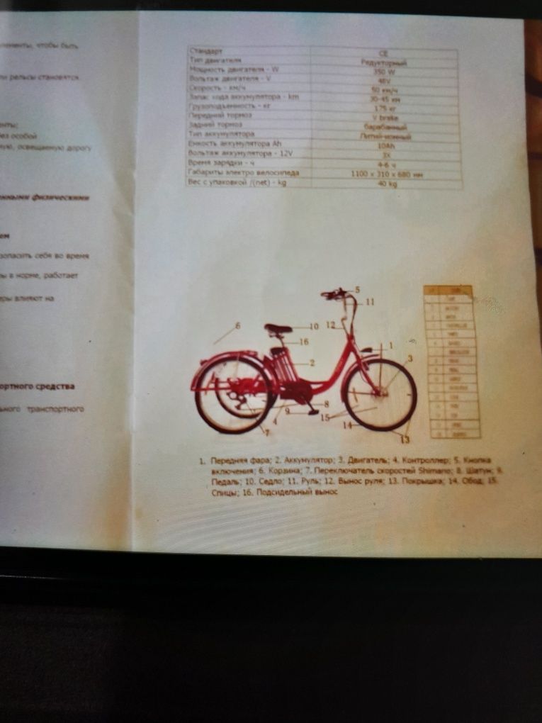 Електровелосипед триколісний виробництво Німеччина.