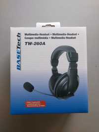 Słuchawki z mikrofonem Base Tech TW-260A