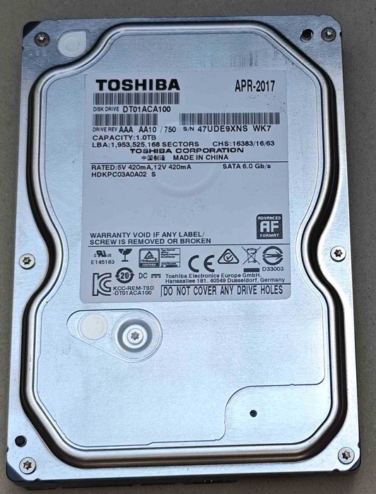 Dysk Toshiba 1TB