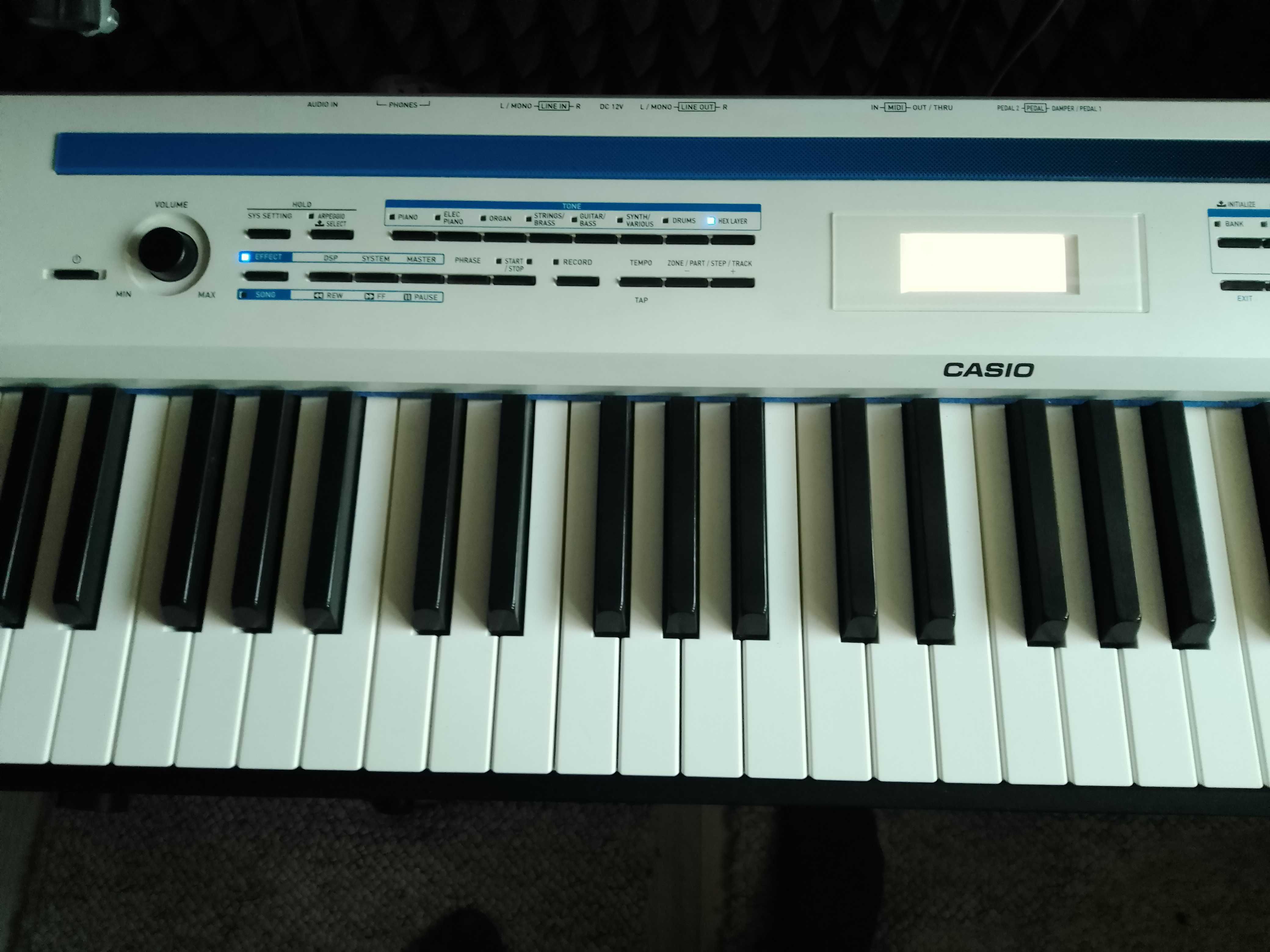 Casio PX5s Privia Stage Piano synth + soft case - używany w domu