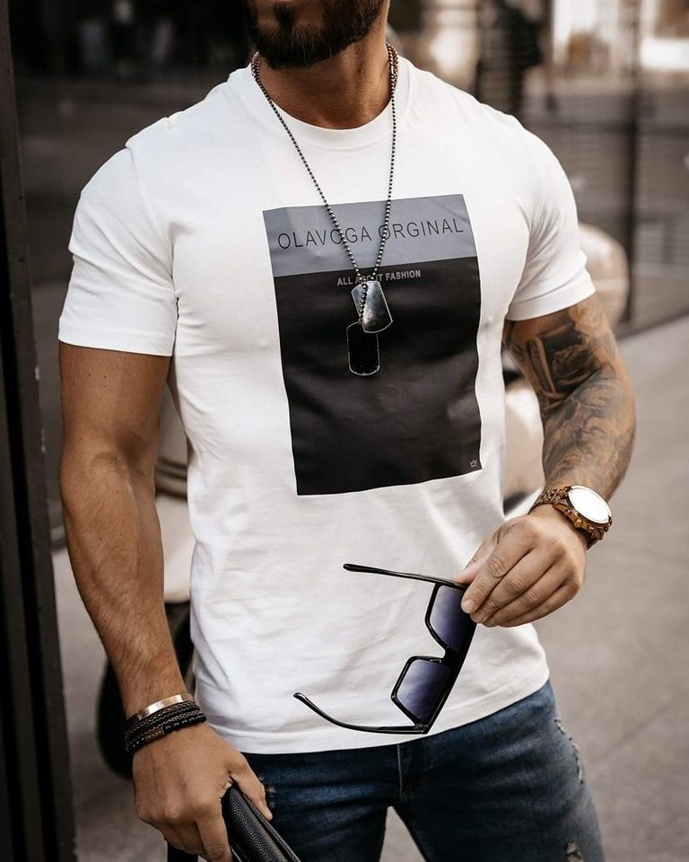 Bluzka męska t-shirt Texas S M L XL biała ecru premium