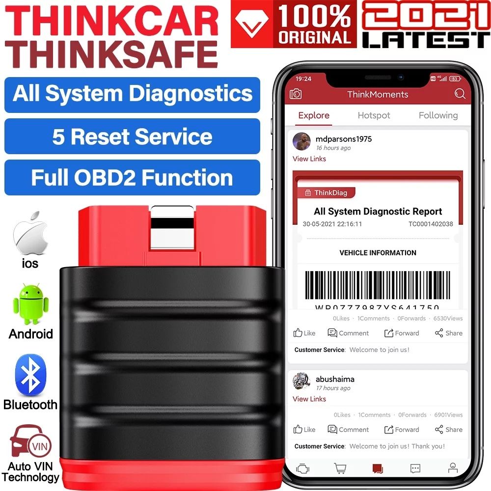 Мультимарковий автосканер Thinkcar mini, mucar bt200, ediag elite