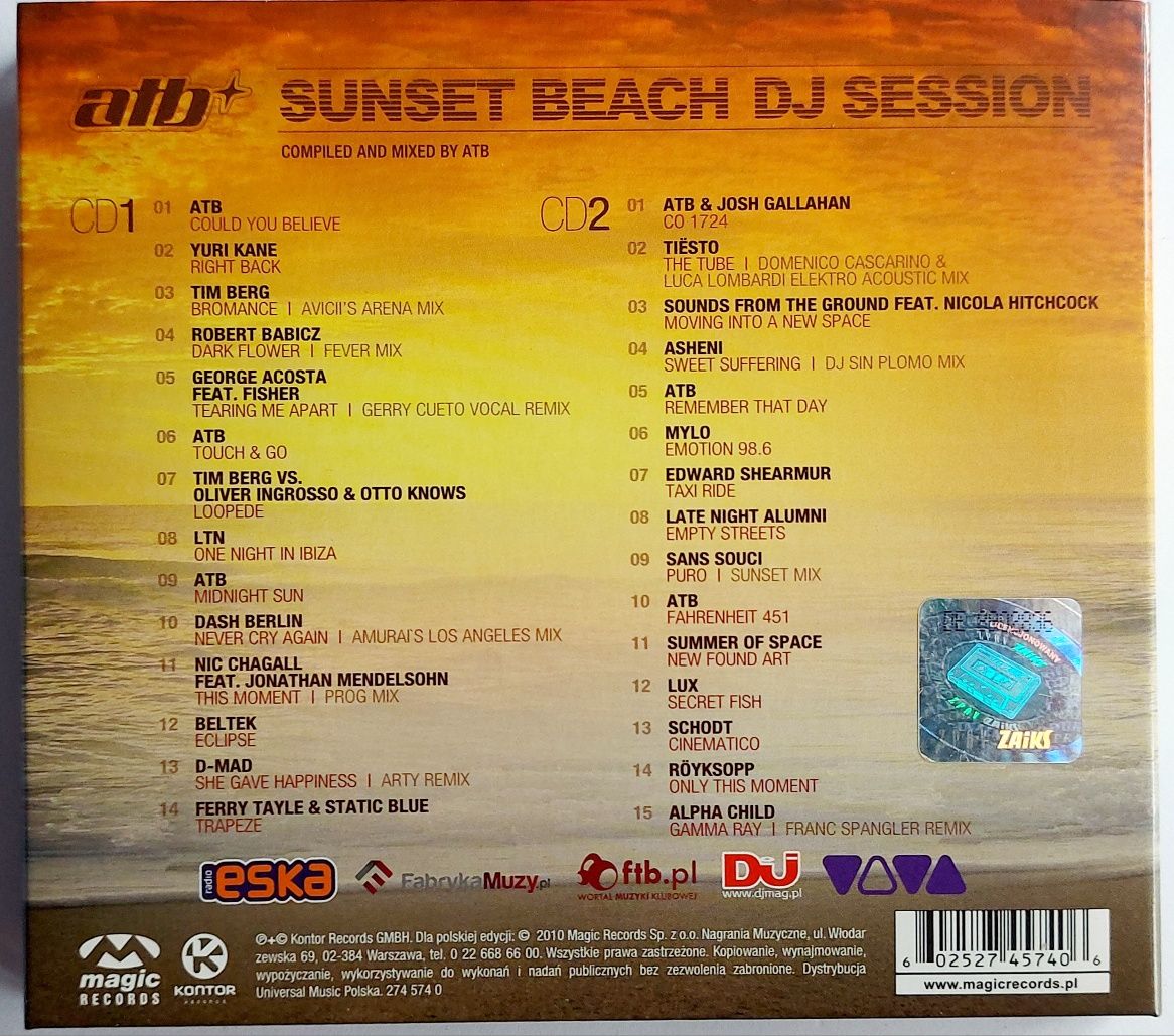 ATB Sunset Beach DJ Session 2CD 2010r