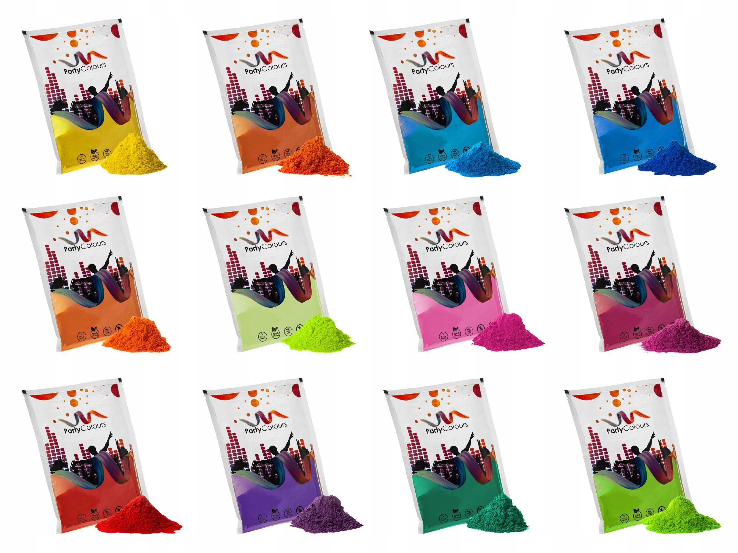 Kolorowy proszek Holi Puder Festiwal kolorów