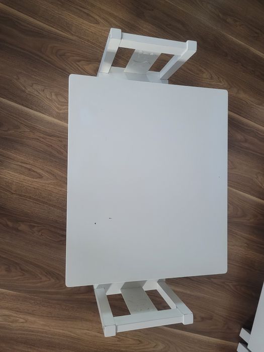 Biały stolik i krzesełka KRITTER IKEA