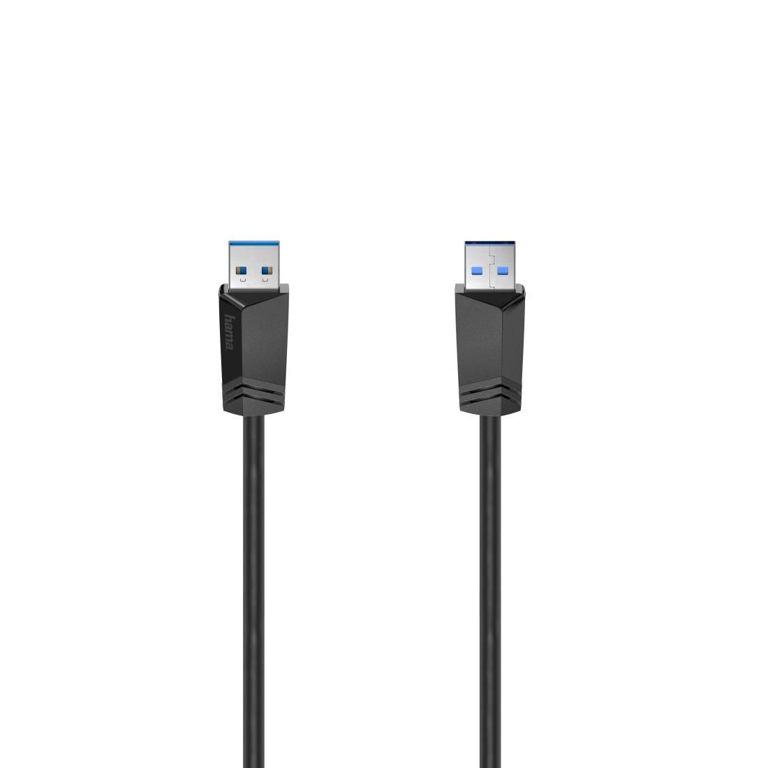 Hama Kabel USB-A - USB-A 3.0, 5 Gbit/s, 1,5 m, czarny OUTLET
