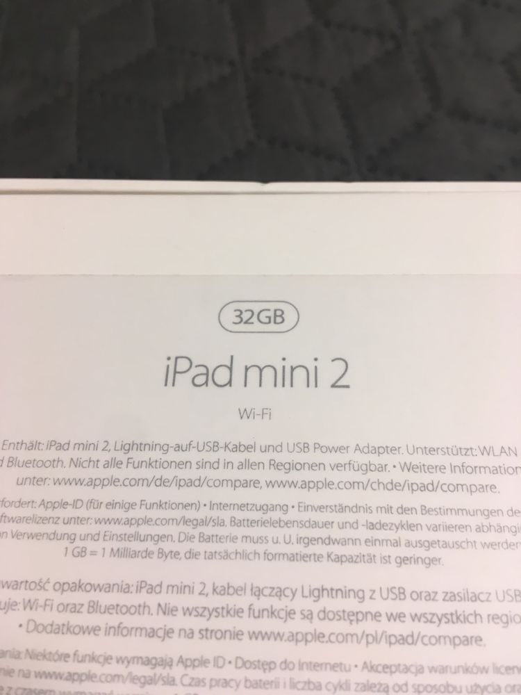 pudełko po iPad mini 2