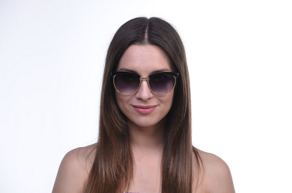 Женские классические солнцезащитные очки 1513blue 100% защита