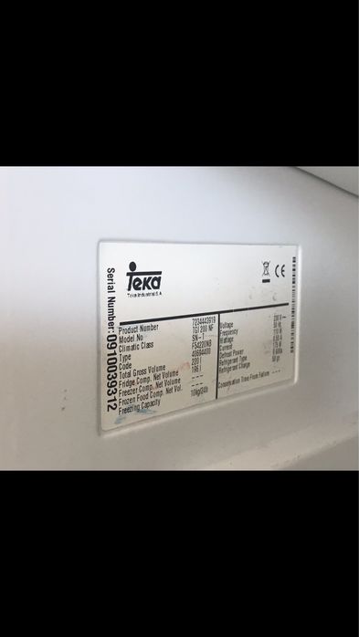 Arca congeladora vertical de encastrar