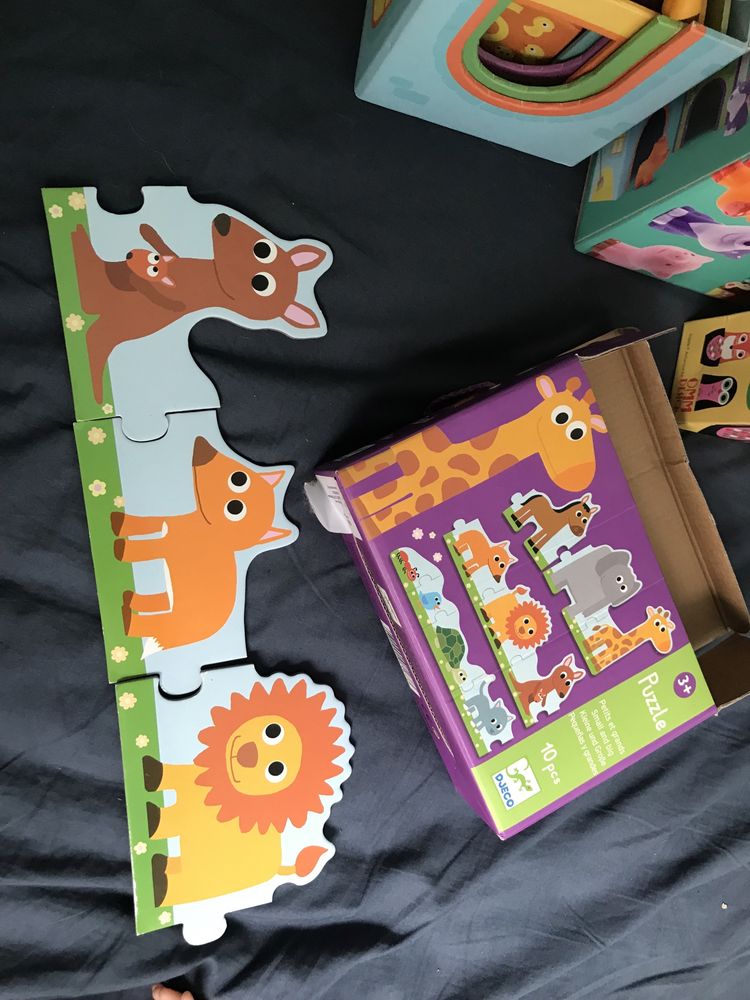 Djeco domino i puzzle animaux zwierzęta montessori