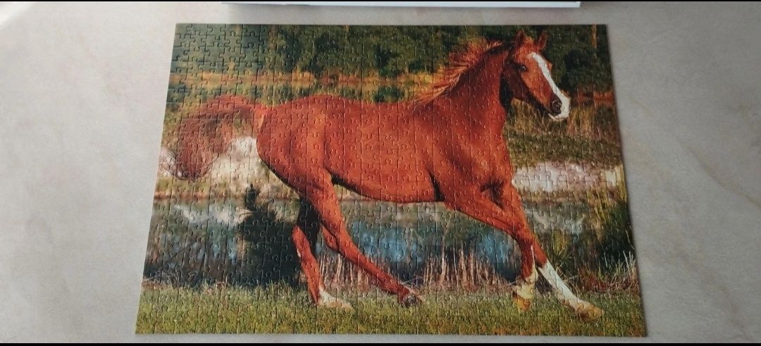 Puzzle 500 elementów Trefl Koń kompletne w 100% stan idealny obraz