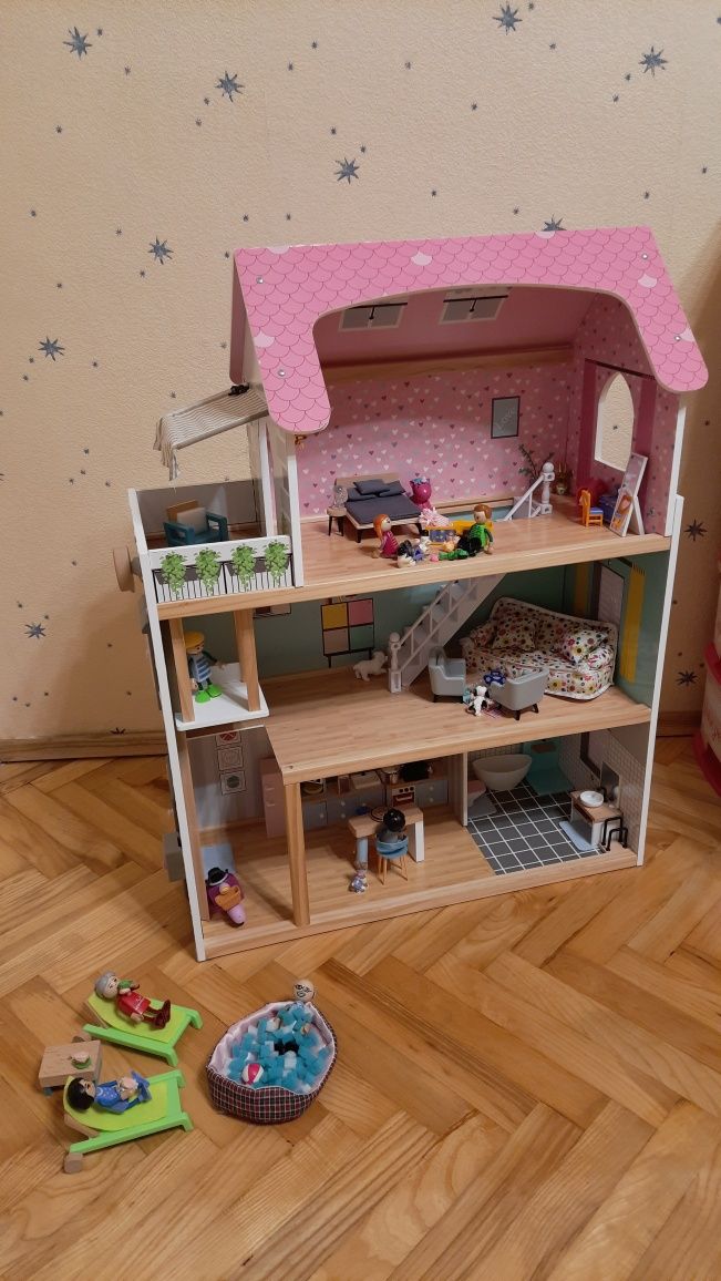 Domek dla lalek, drewniane, duży