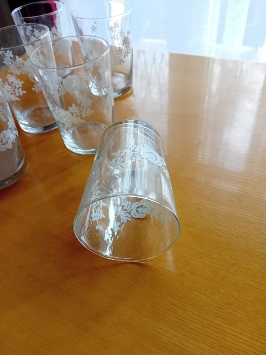 Komplet szklanek ozdobnych. Nowe. Vintage.