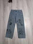 Джинси з аніме принтом тянок широкого крою anime style jeans harajuku