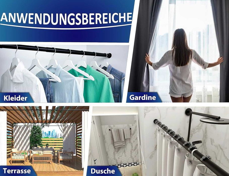 Nowy karnisz rozsuwany /drążek /haczyk / szyna /uchwyt 260-310 !K144!