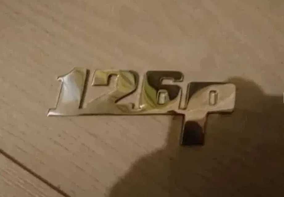 Fiat 126p znaczek emblemat tył metalowy nowy