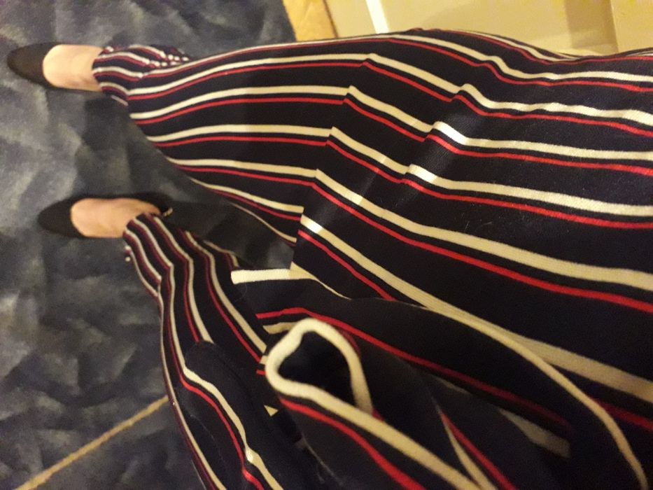 Spodnie damskie modne wyszczuplające push up S 36 new yorker paski