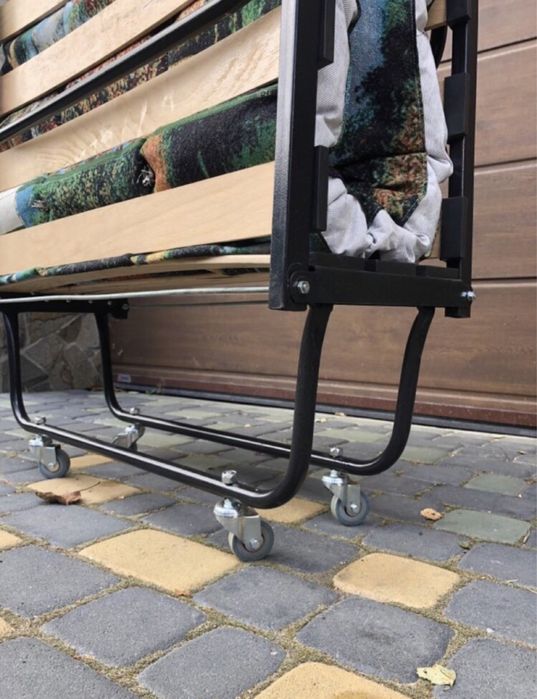 Розкладушка, ліжко розкладне, розкладачка З МАТРАЦОМ