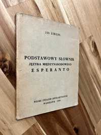 Podstawowy słownik języka międzynarodowego Esperanto Jan Zawada