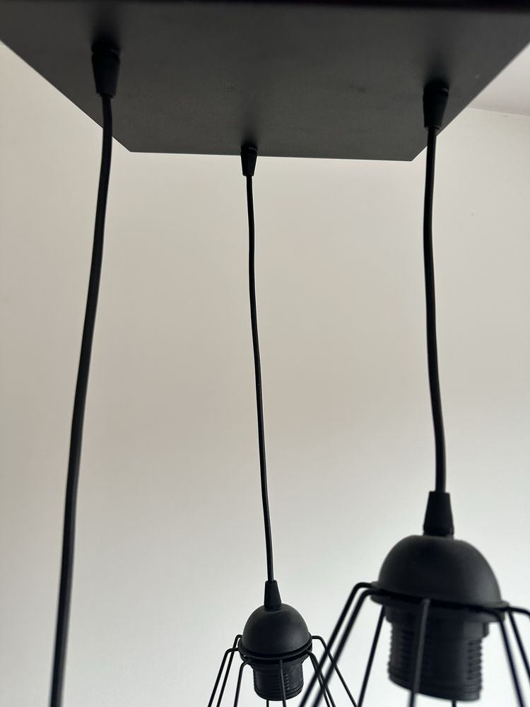 Lampa loft 3 żarówki diament