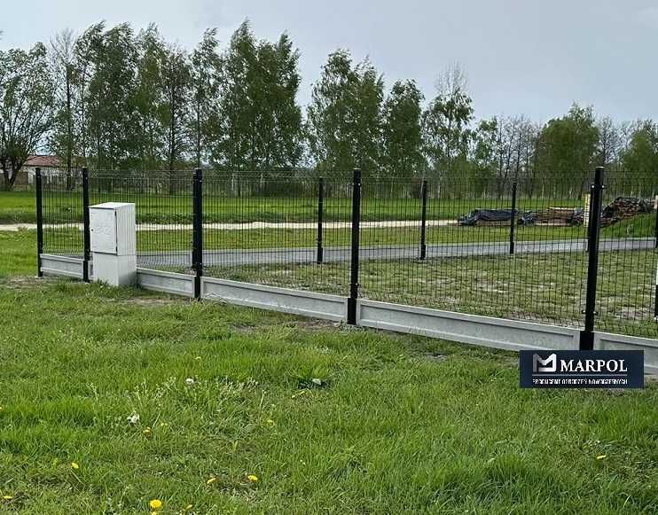 Ogrodzenie panelowe,płyta betonowa,montaż,brama,furtka aluminium stal