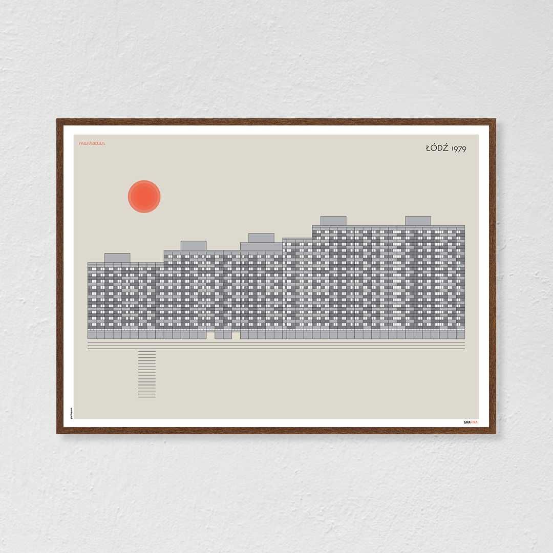 Plakat Manhattan / Łódź Gra-Fika Modernizm