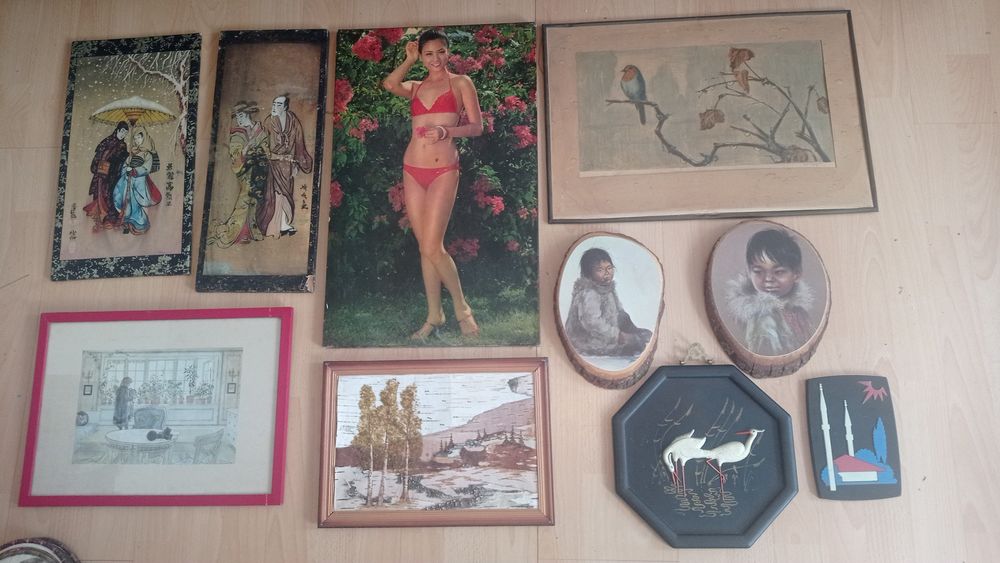 Картина винтаж СССР Канада Япония Европа  Нифертити,