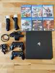 Konsola PS 4 pro 1tb gry 2 pady pałki z kamerą komplet